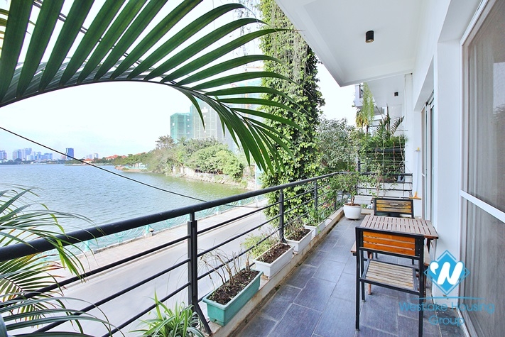 Lakeside balcony apartment rental on Quang Khanh, Tay Ho